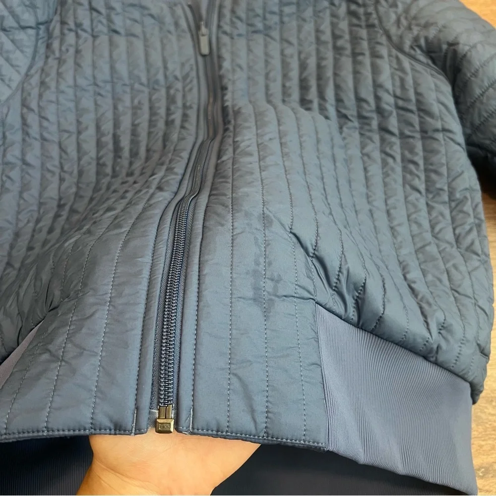 Lululemon Non-Stop Bomber Jacket Reversible Blue Size 10 Athleisure Outdoor